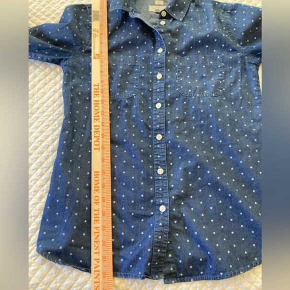 LOFT Softened Button Down Shirt Size L EUC - Picture 10 of 11